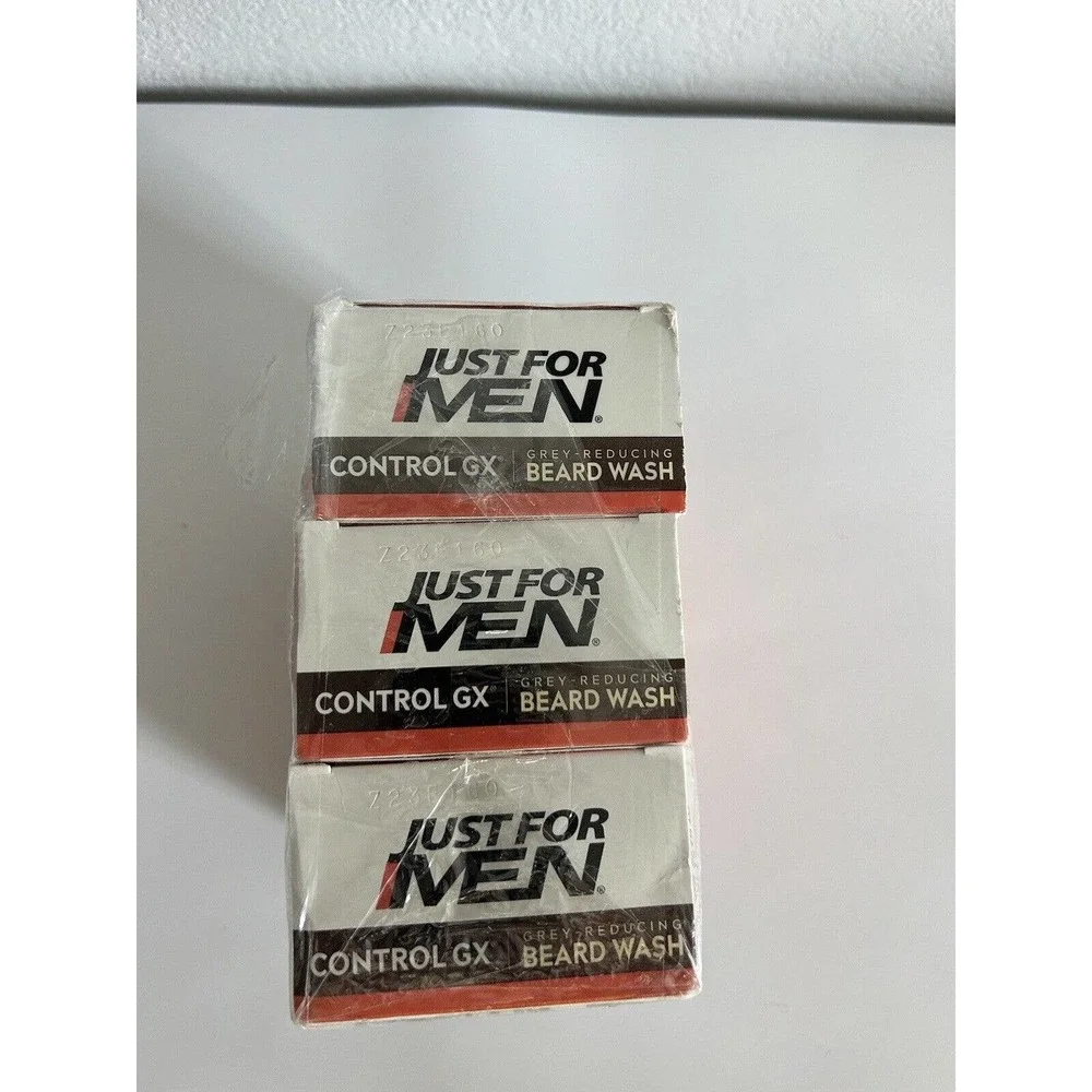 Just For Men-Control GX Grey Reducing Beard Wash Shampoo-4 Fl Oz Pack of 3 - Picture 3 of 7